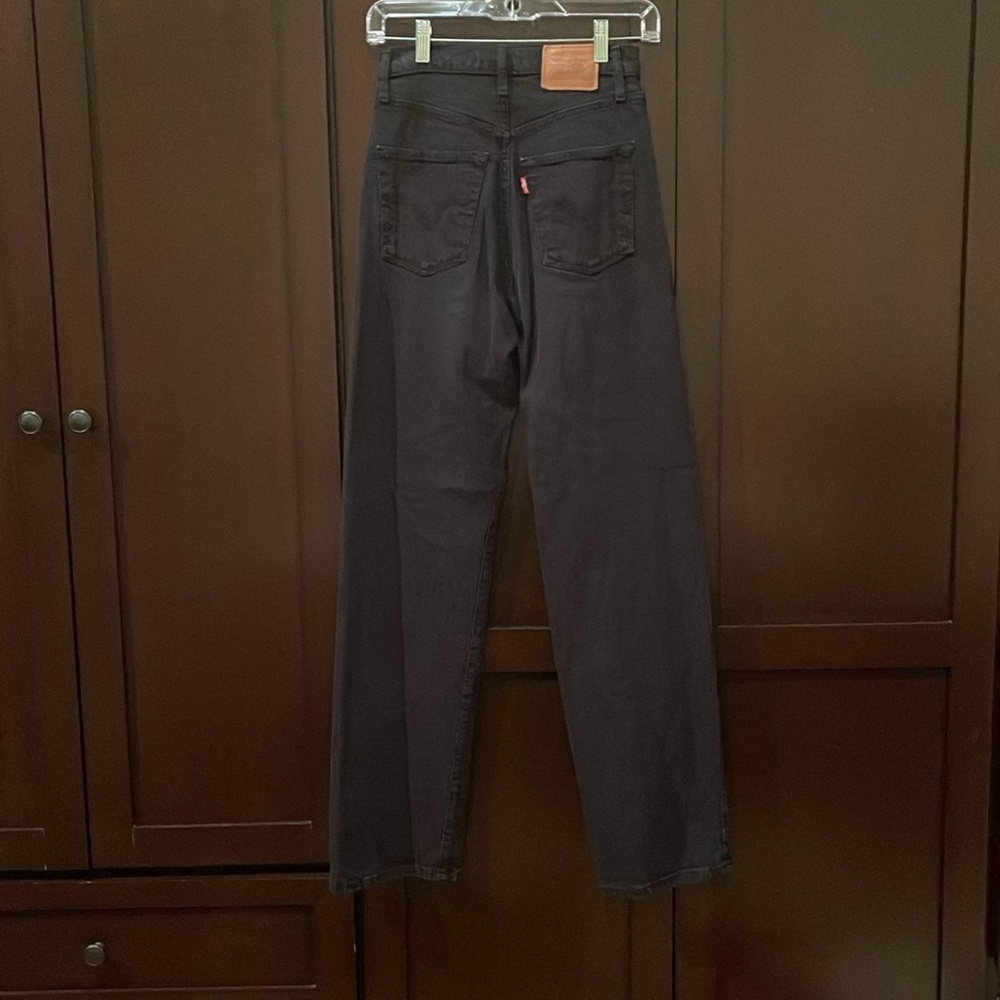 Levi’s Ribcage Straight Ankle Jeans, Size 25, Black - Picture 2 of 5